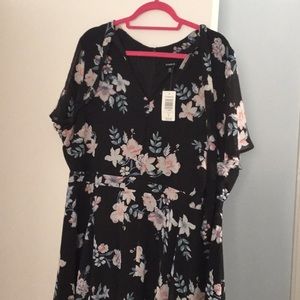 Torrid - Black Floral Dress, NWT